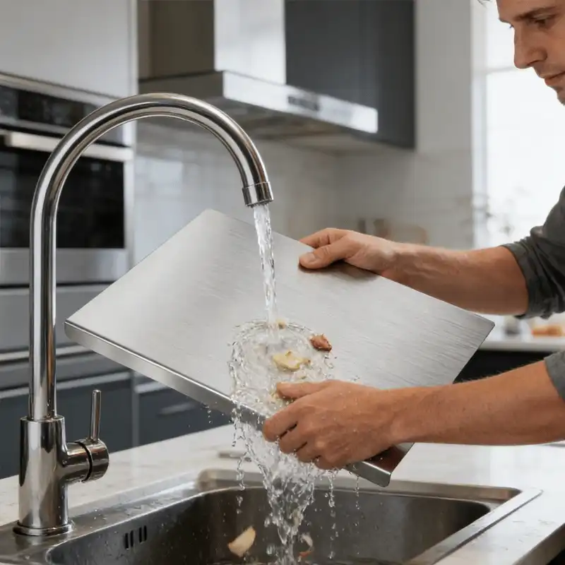 Stainless Steel Cutting Board – Odor-Free, Easy-Clean Surface for Meat & Vegetables